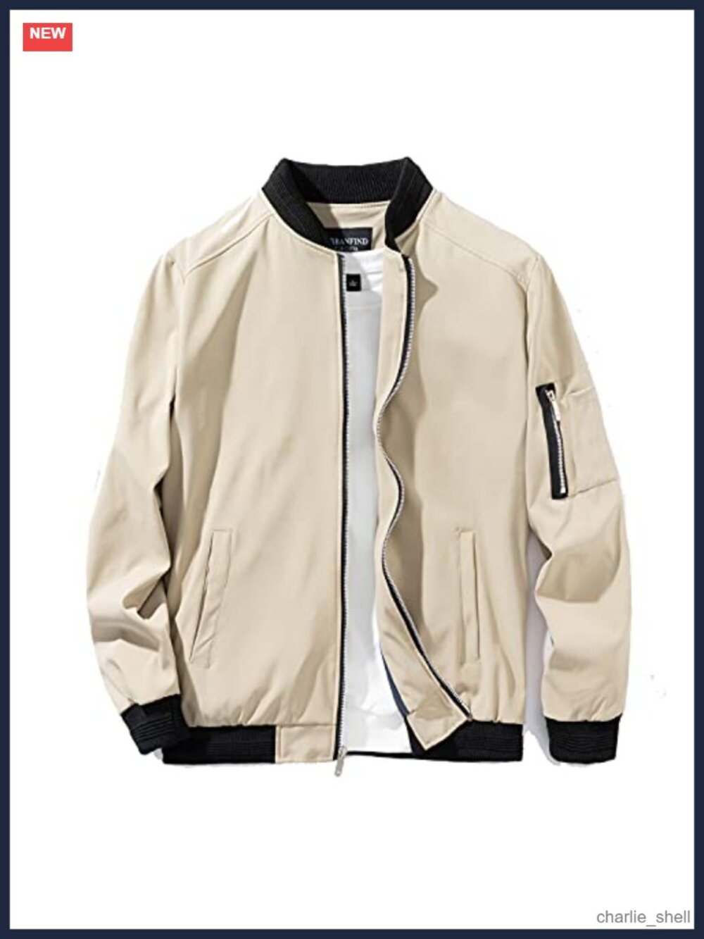 Men's Slim Fit Lightweight Bomber Windbreaker Jacket Zip Casual